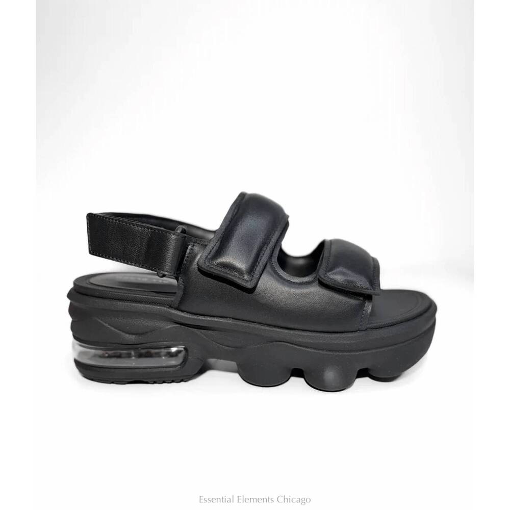 NEW ALL BLACK women's air rocks sandal in black